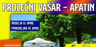 Prolećni vašar u Apatinu 13. i 14. aprila